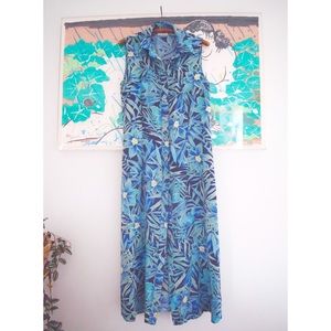 100% Silk 🌴TROPICAL🌴 Maxi Dress